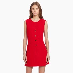 Amanda Uprichard Red Gold Mini Dress